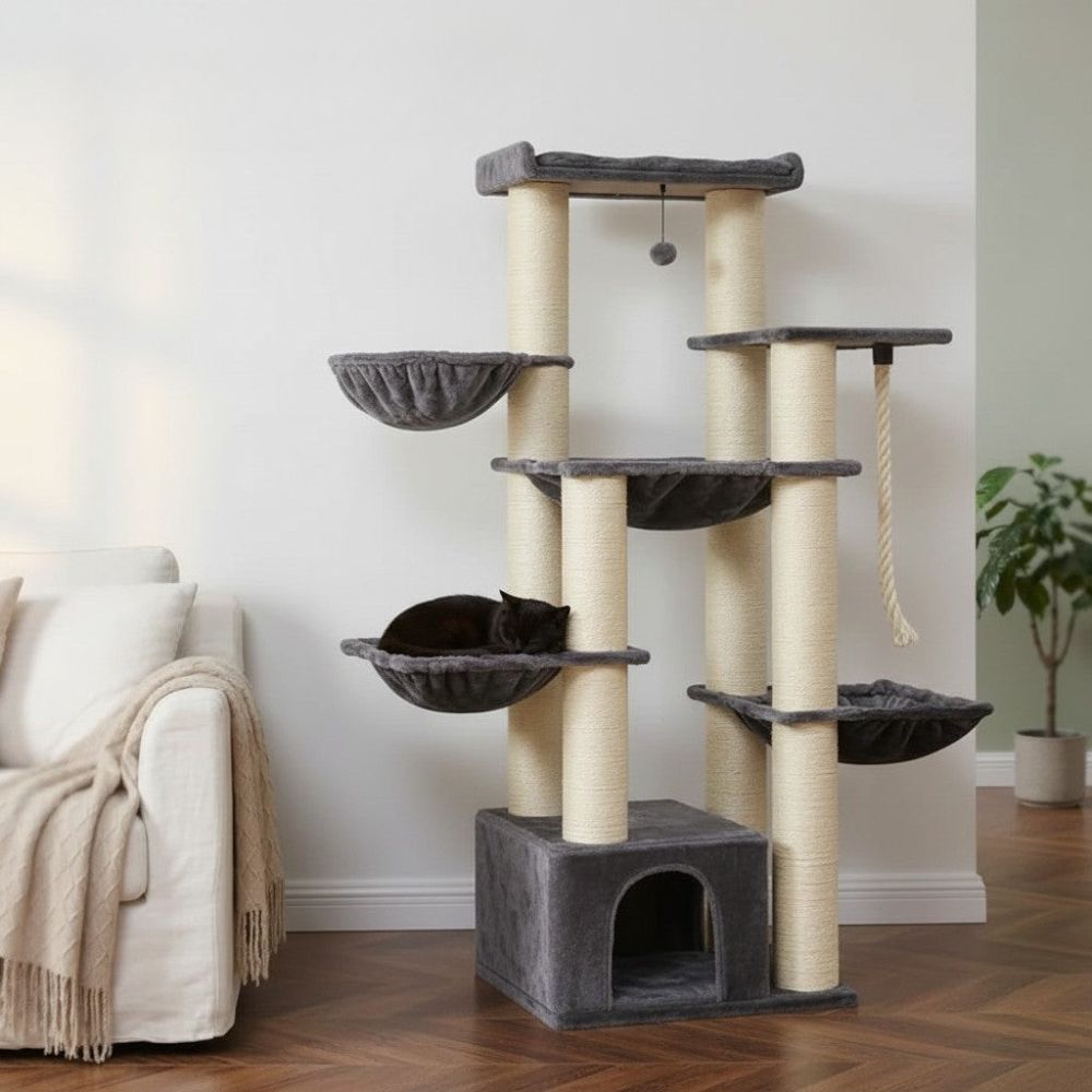 Arbre à Chat Solide pour Maine Coon Grande Surface 170cm