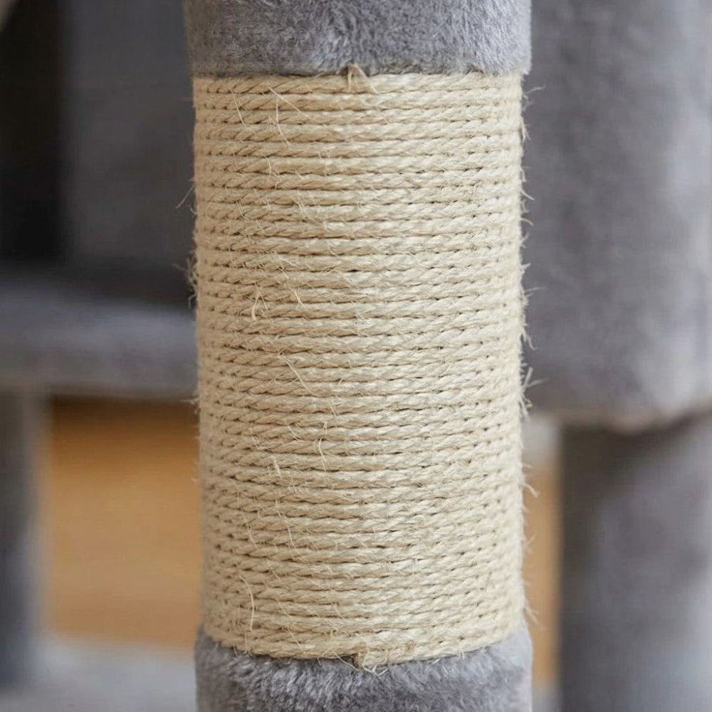 Arbre à Chat Très Haut Beige Structure Élevée 205cm