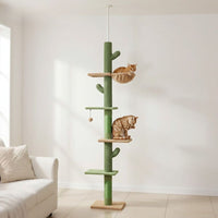 Arbre à Chat Vert Fixation Plafond 275cm
