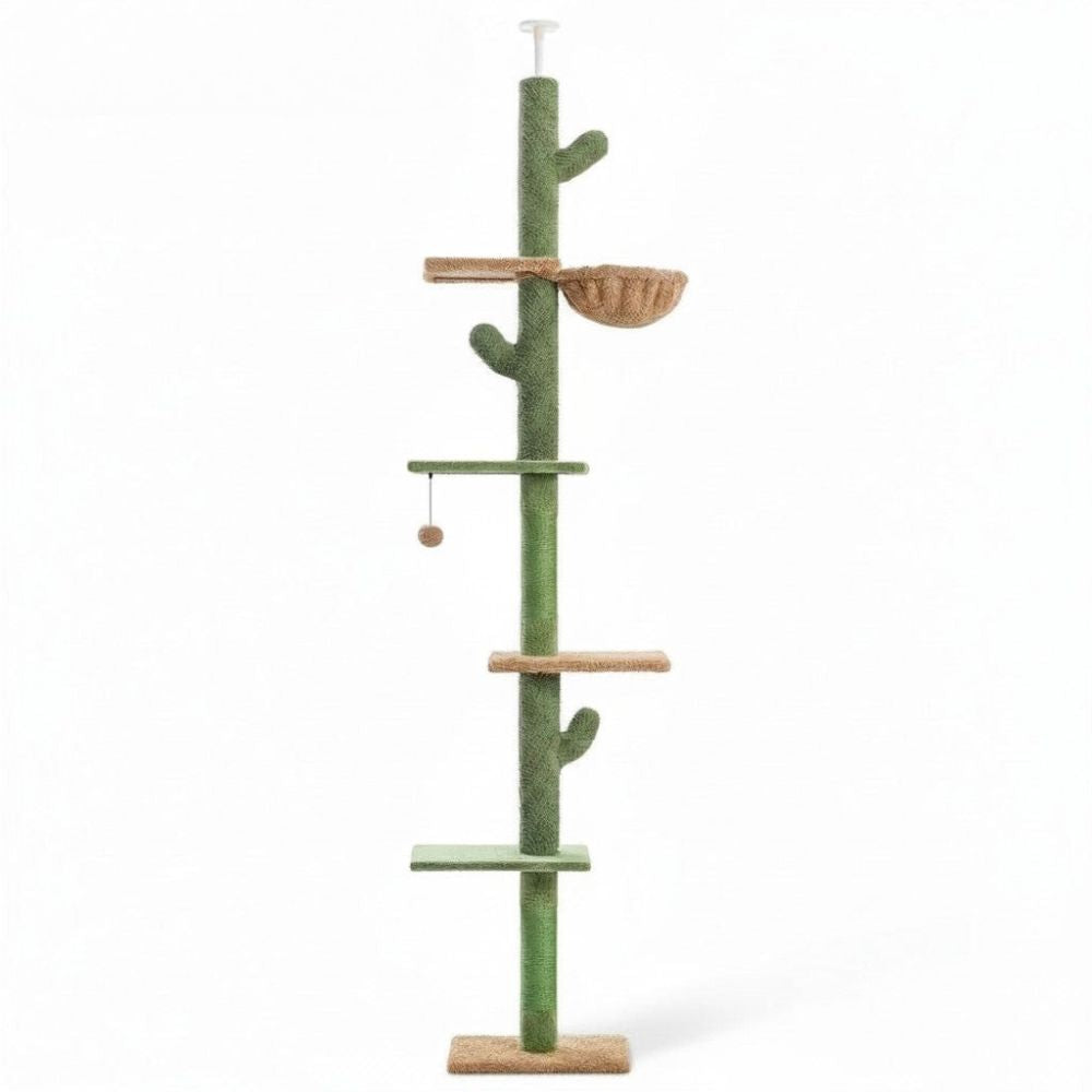 Arbre à Chat Vert Fixation Plafond 275cm