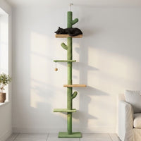 Arbre à Chat Vert Fixation Plafond 275cm