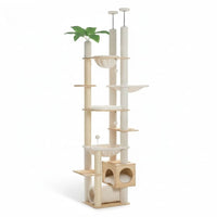 Arbre à Chat XXL Beige Grande Hauteur 230cm