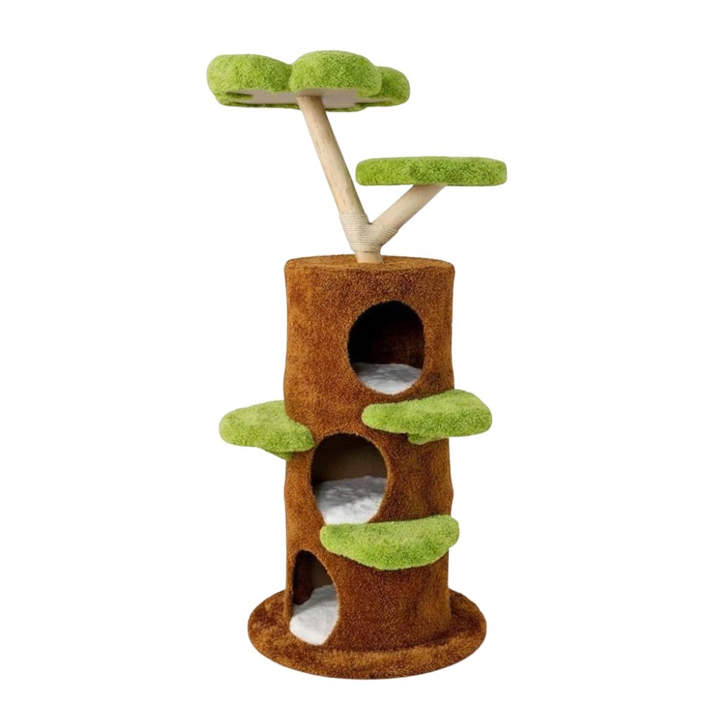 Arbre à Chat XXL Bois Flotté Base Carrée 150cm