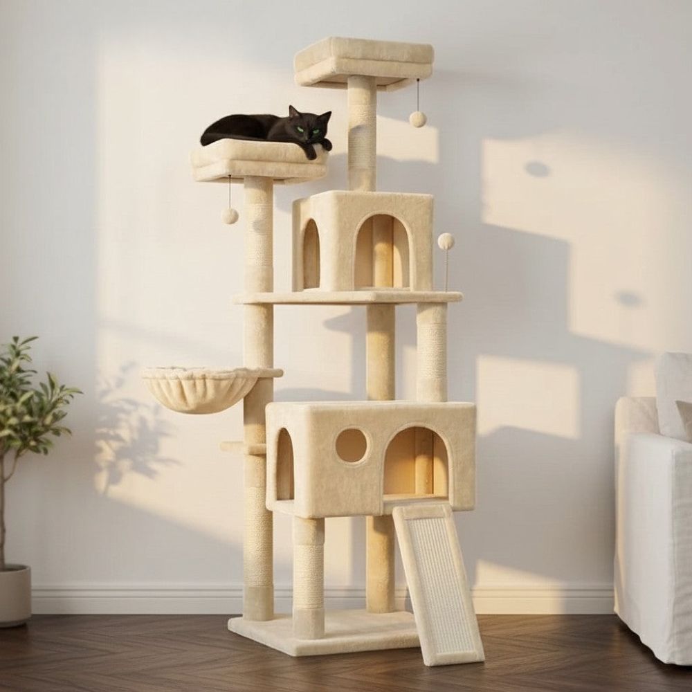 Arbre à Chat XXL Format Carré Compact 162cm
