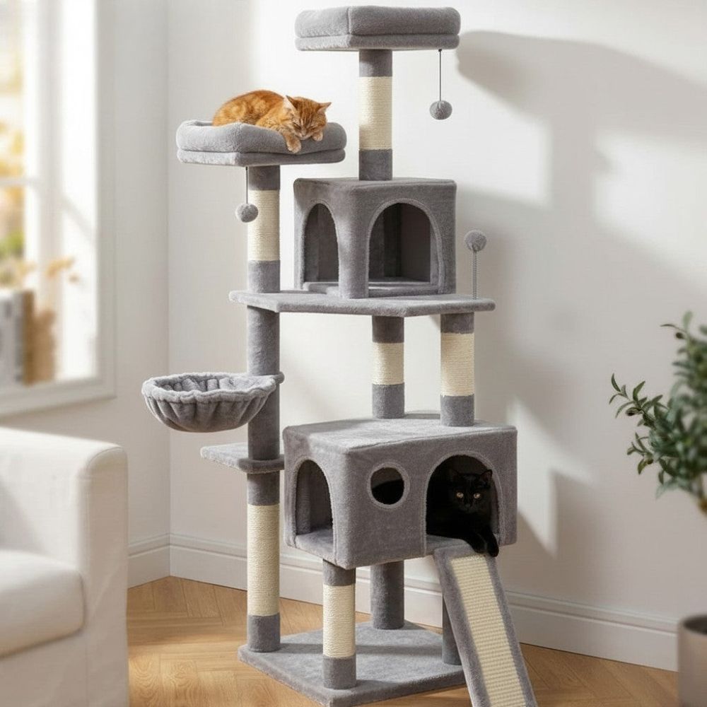 Arbre à Chat XXL Format Carré Compact 162cm