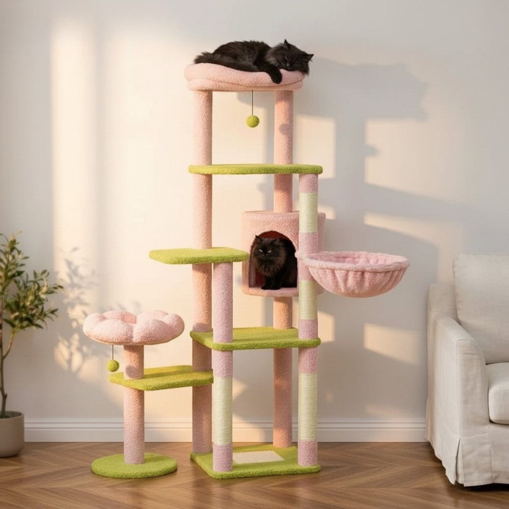 Arbre à Chat XXL Plateformes Larges et Stables 150cm