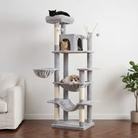 Arbre à Chat XXL pour Maine Coon Empreinte Réduite 175cm