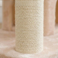 Grand Arbre à Chat Beige Poteaux Renforcés 147cm