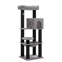 Grand Arbre à Chat Beige Poteaux Renforcés 147cm