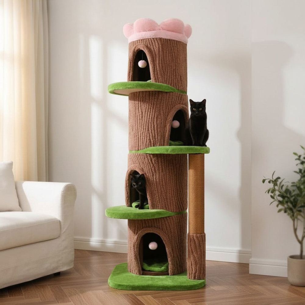 Grand Arbre à Chat Fleur Base XXL 174cm