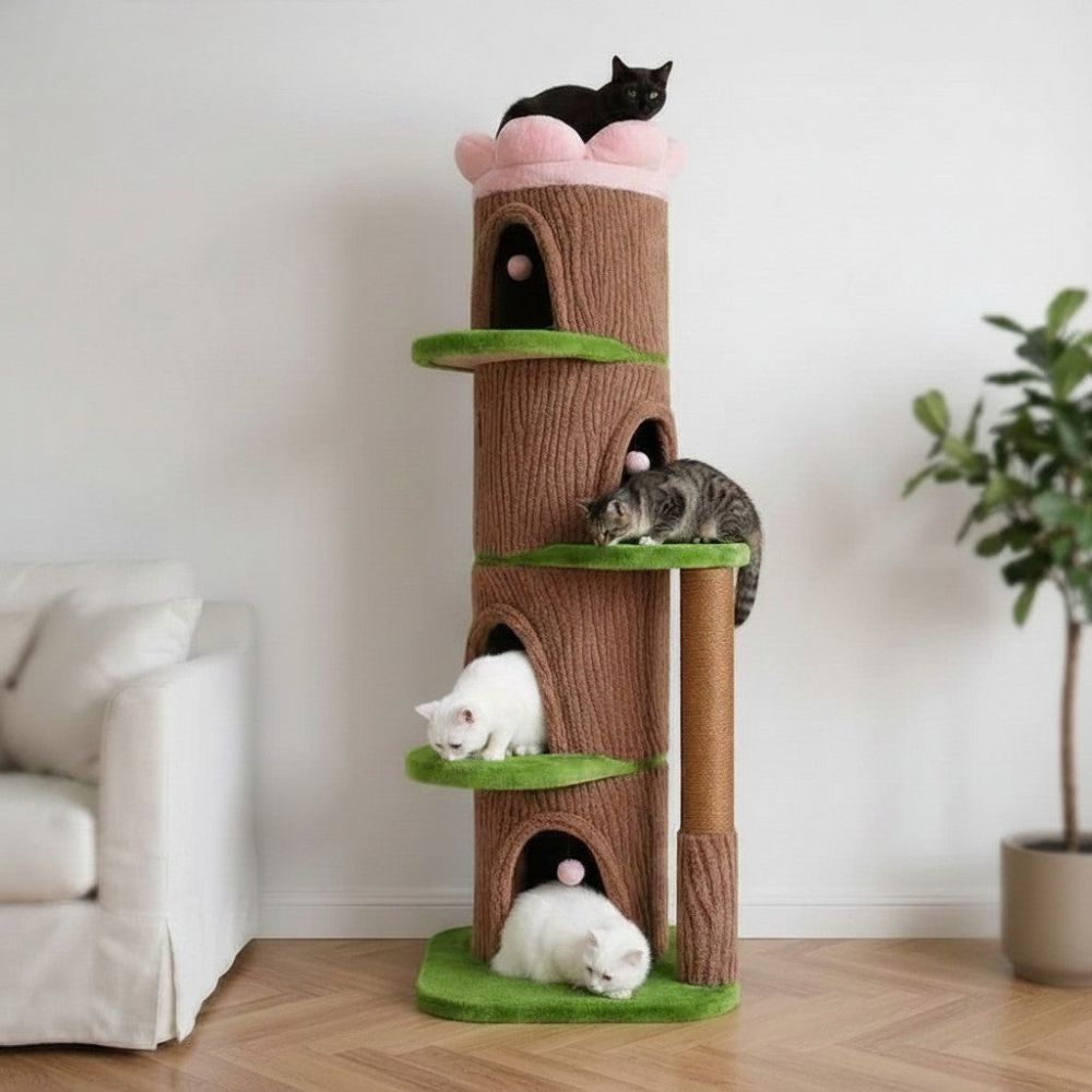 Grand Arbre à Chat Fleur Base XXL 174cm