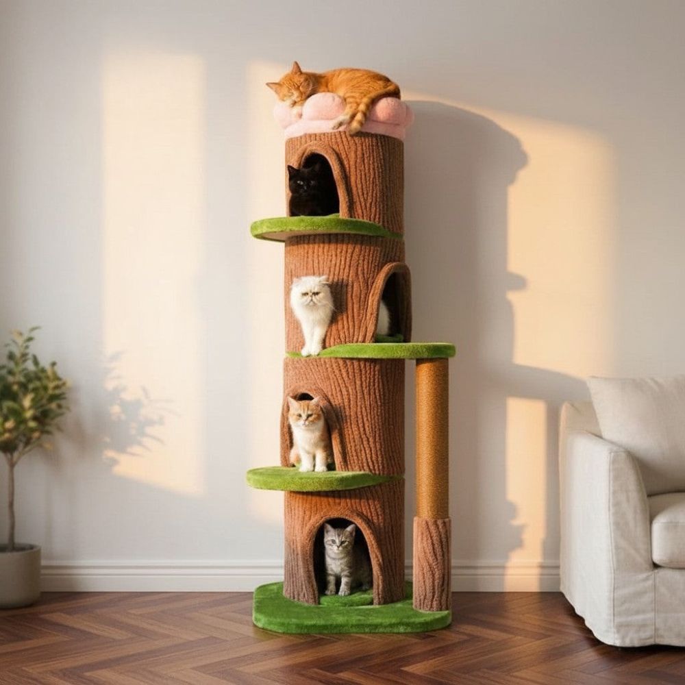 Grand Arbre à Chat Fleur Base XXL 174cm
