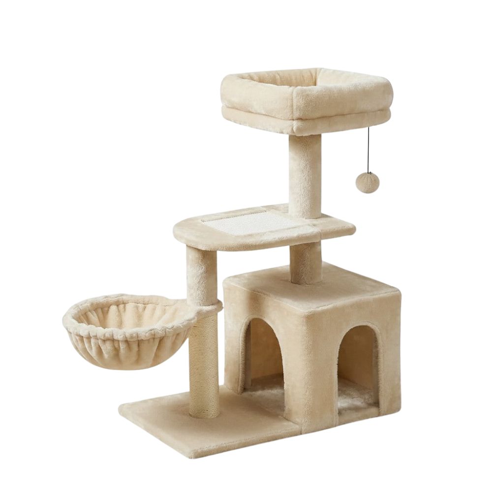 Petit Arbre à Chat 3 Paliers Compact 80cm