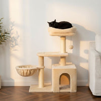 Petit Arbre à Chat 3 Paliers Compact 80cm