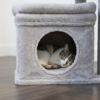 Petit Arbre à Chat avec Cabane Refuge 68cm