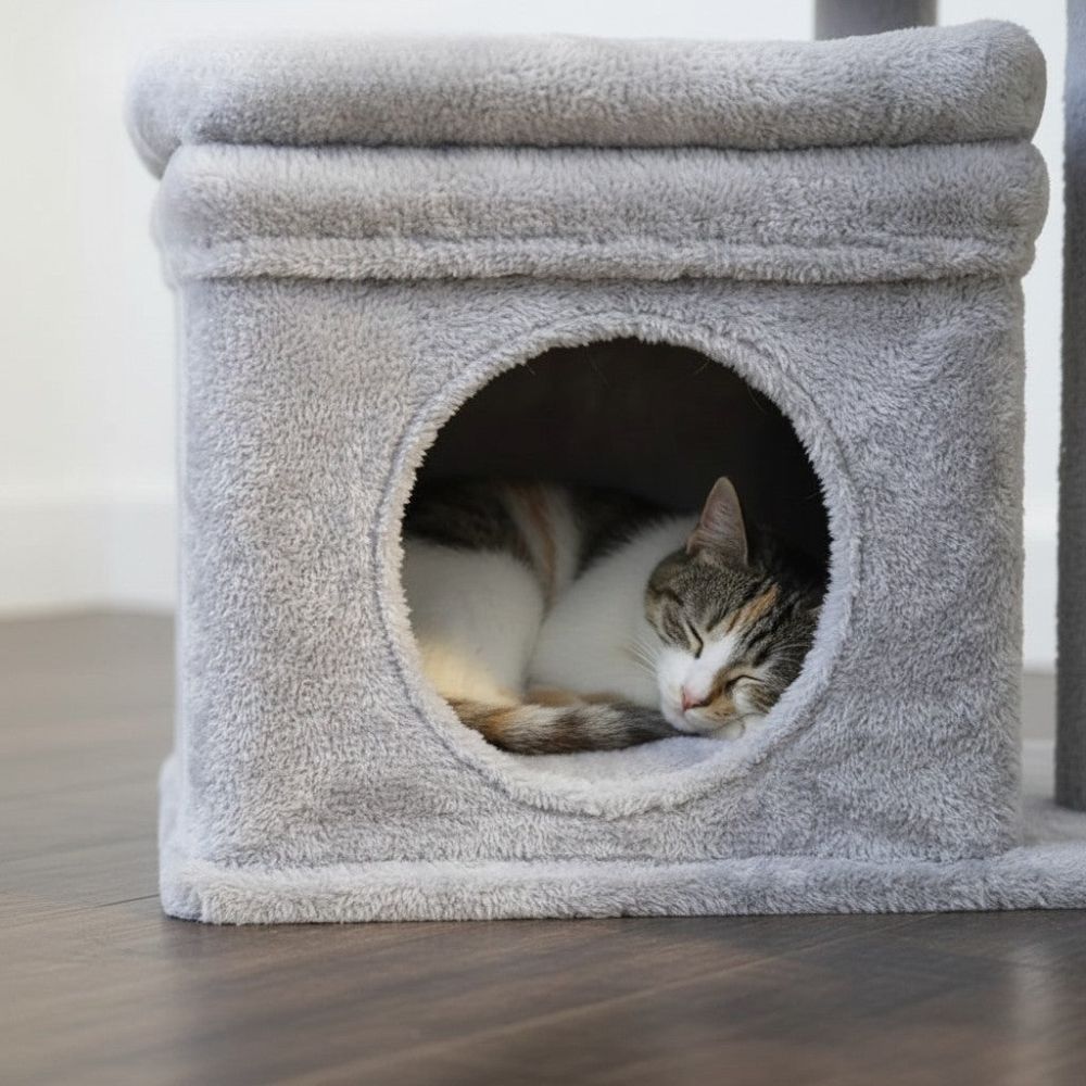 Petit Arbre à Chat avec Coussin Douillet 68cm