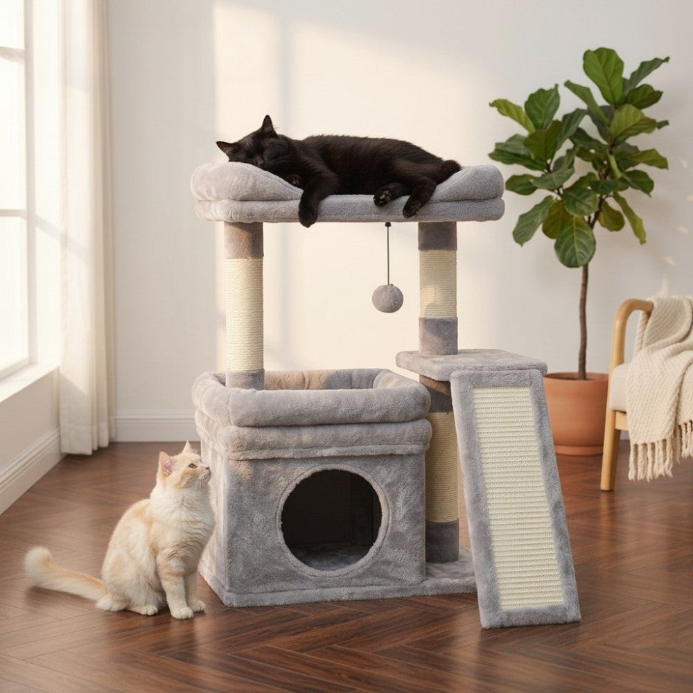 Petit Arbre à Chat avec Coussin Format Compact 68cm