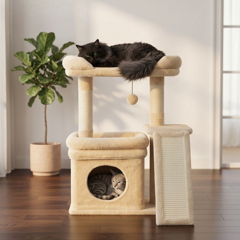 Petit Arbre à Chat avec Coussin Format Compact 68cm