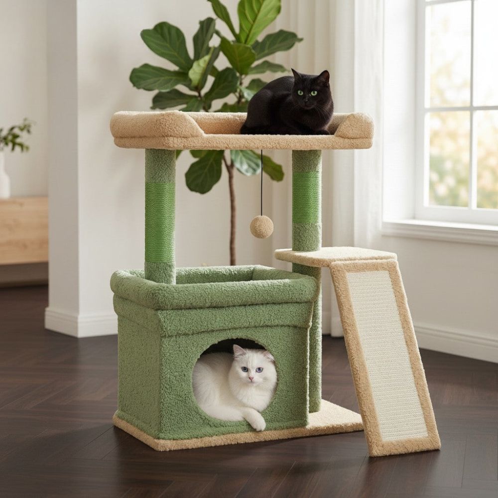 Petit Arbre à Chat avec Coussin Format Compact 68cm