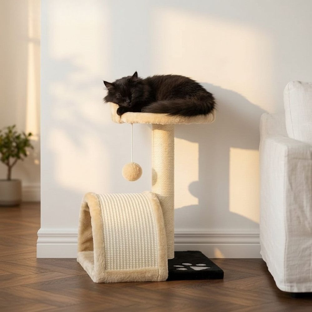 Petit Arbre à Chat avec Griffoir Compact 46cm