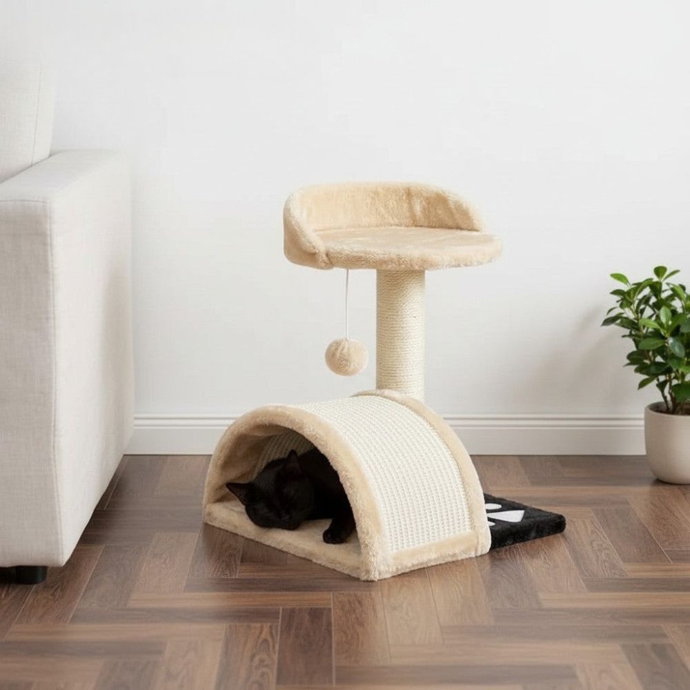 Petit Arbre à Chat avec Griffoir Compact 46cm