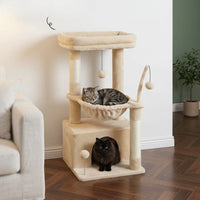 Petit Arbre à Chat Beige Compact 84cm
