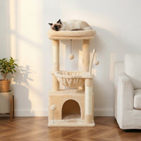 Petit Arbre à Chat Beige Compact 84cm